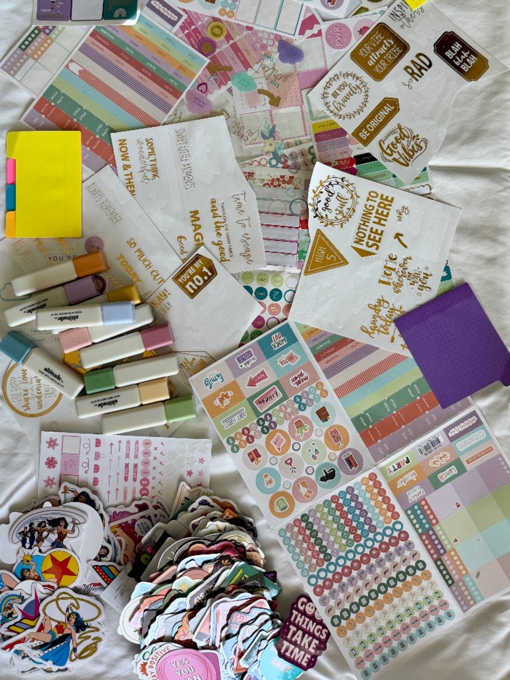 Stickers - Scrapbook, Journal, Post Its, Markers Bundle